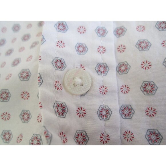 Men Alexander Julian Geometric Pattern Cotton Short Sleeve Shirt Sz XXL (MT252) - Picture 6 of 10